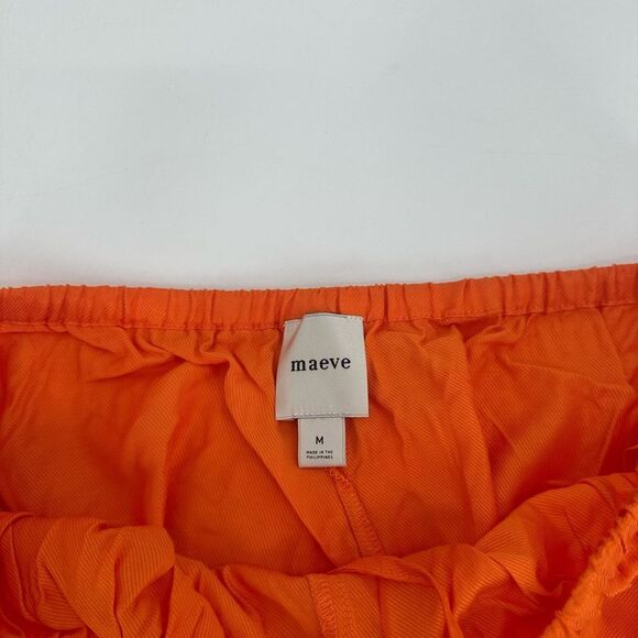 NWT Anthropologie Maeve Silky Chemisette Shorts Orange Sz Medium - Picture 7 of 11